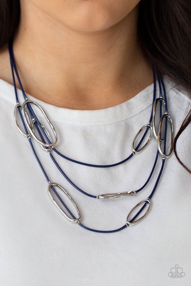 Check Your CORD-inates - Blue - Paparazzi Necklace Image