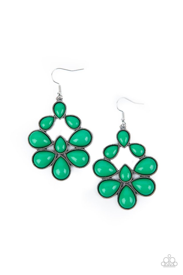 In Crowd Couture - Green - Paparazzi Earring Image