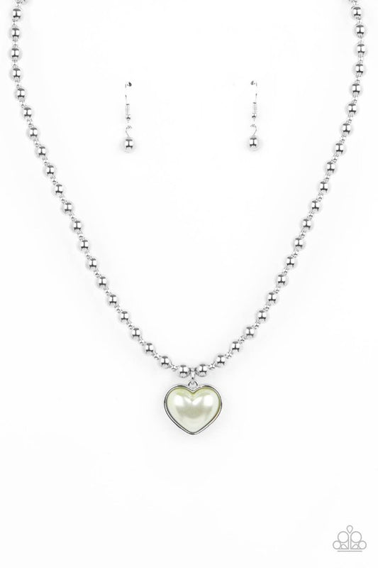 Heart Full of Fancy - Green - Paparazzi Necklace Image