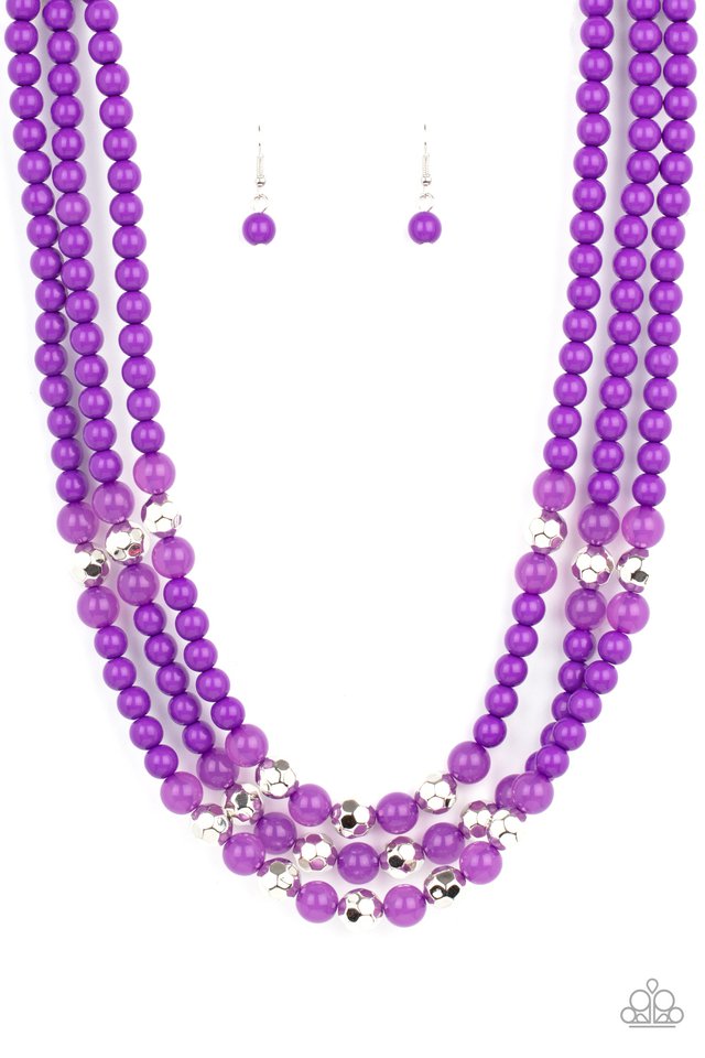 ​STAYCATION All I Ever Wanted - Purple - Paparazzi Necklace Image