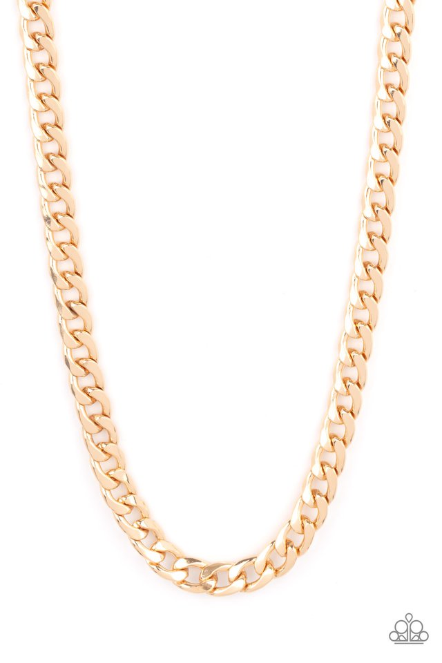 Knockout Champ - Gold - Paparazzi Necklace Image