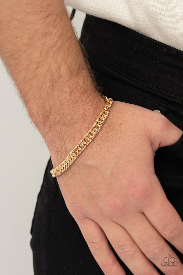 Very Valiant - Gold - Paparazzi Bracelet Image