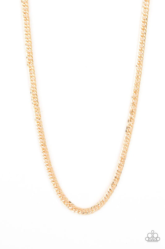 ​Valiant Victor - Gold - Paparazzi Necklace Image