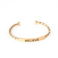 Keep Calm and Believe - Gold - Paparazzi Bracelet Image