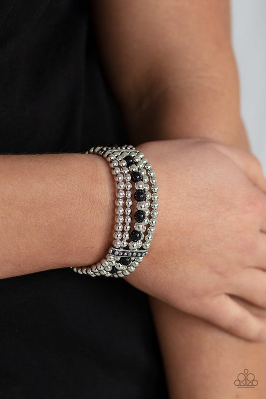 Gloss Over The Details - Black - Paparazzi Bracelet Image