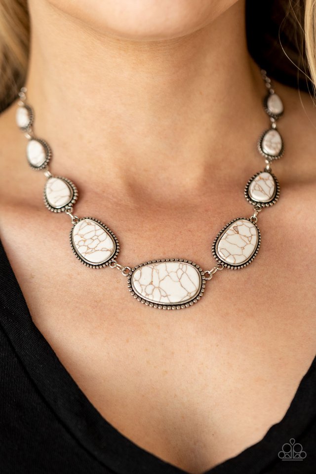 Elemental Eden - White - Paparazzi Necklace Image