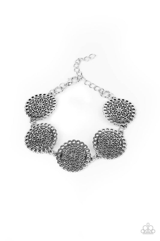 Garden Gate Glamour - Silver - Paparazzi Bracelet Image