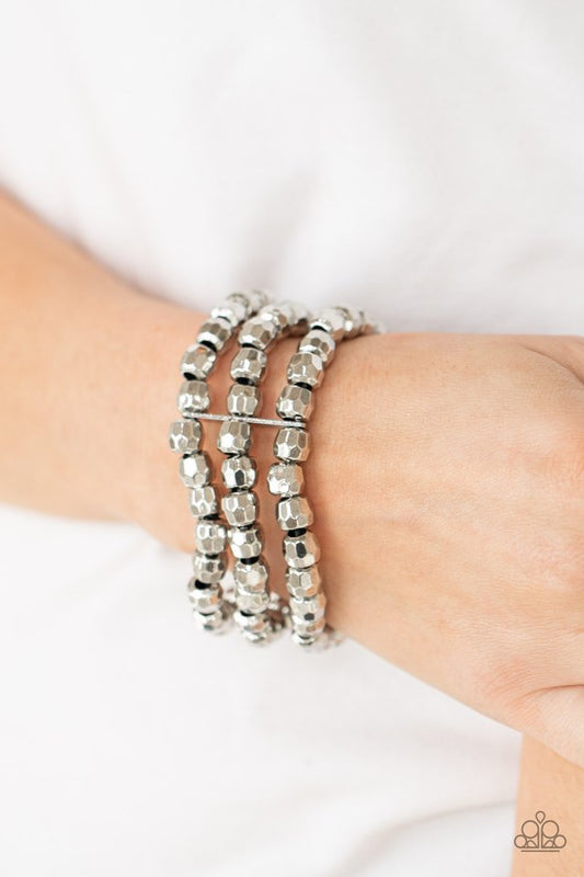 Magnetically Maven - Silver - Paparazzi Bracelet Image