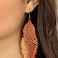 ​WINGING Off The Hook - Brown - Paparazzi Earring Image