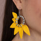 Flower Child Fever - Yellow - Paparazzi Earring Image