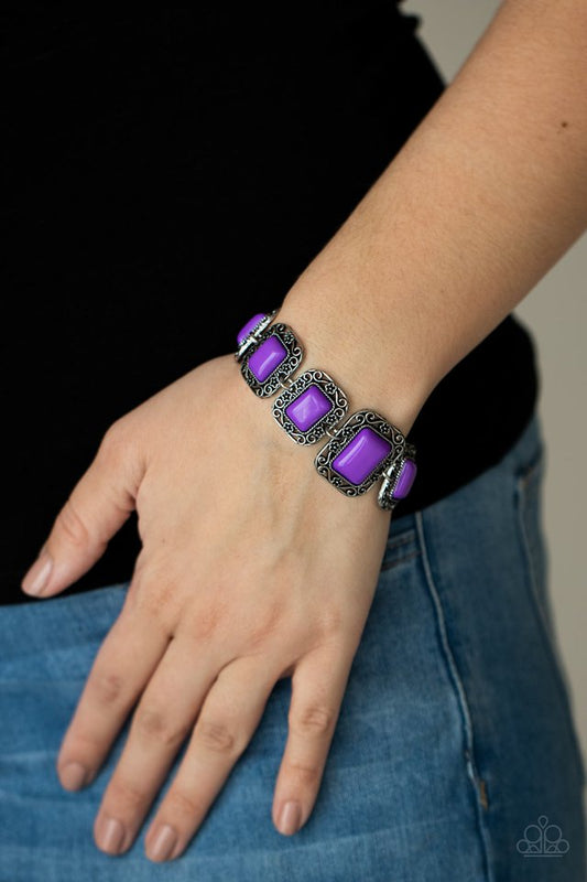 ​Retro Rodeo - Purple - Paparazzi Bracelet Image