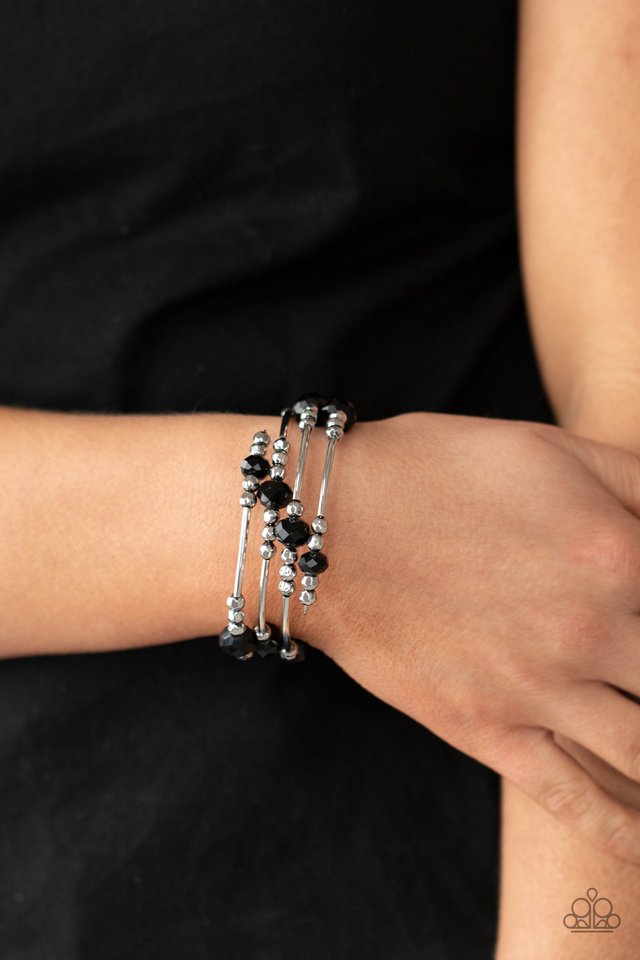 Showy Shimmer - Black - Paparazzi Bracelet Image