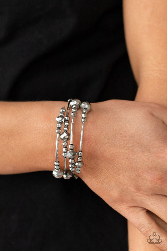 Showy Shimmer - Silver - Paparazzi Bracelet Image