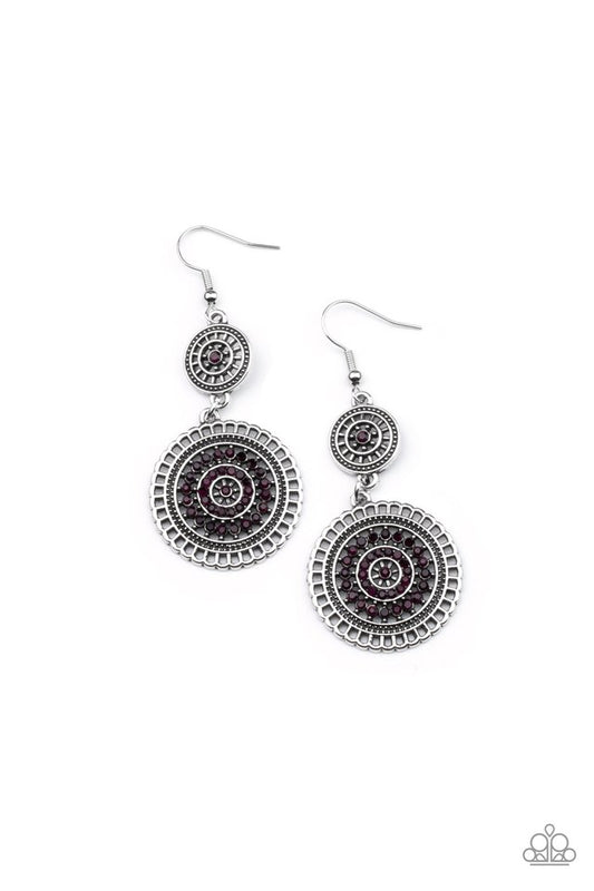 Bohemian Bedazzle - Purple - Paparazzi Earring Image