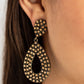 Pack In The Pizzazz - Brass - Paparazzi Earring Image