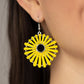 SPOKE Too Soon - Yellow - Paparazzi Earring Image