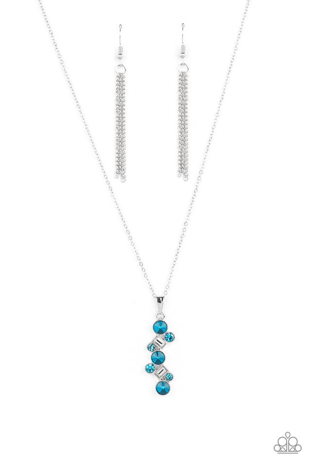 Classically Clustered - Blue - Paparazzi Necklace Image