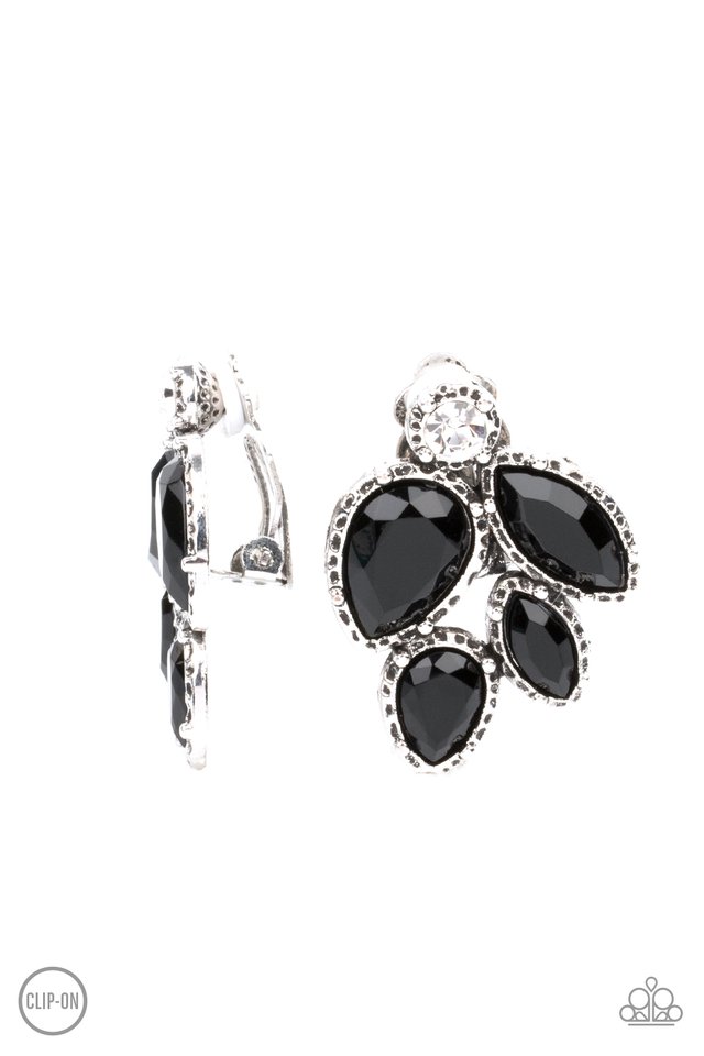 Long Flake Uncut Fancy Diamonds Anna Dangler Earrings – Black Enchante