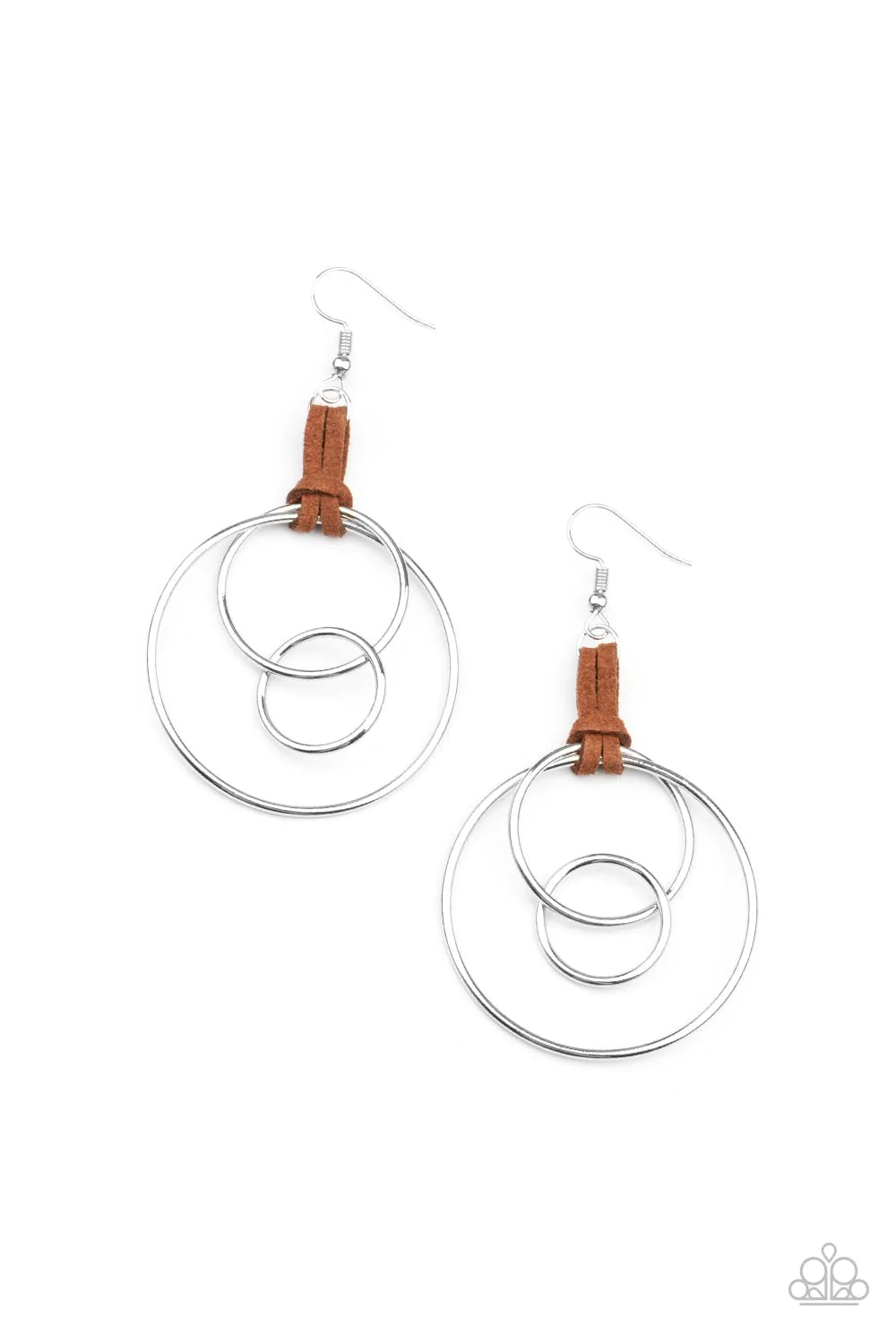 Paparazzi Earring ~ Fearless Fusion - Brown