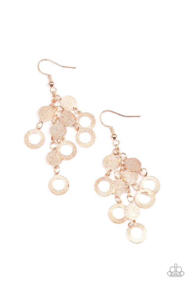 ​​Im Always BRIGHT - Rose Gold - Paparazzi Earring Image