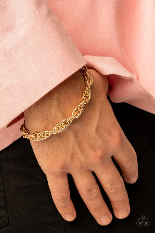 Executive Exclusive - Gold - Paparazzi Bracelet Image