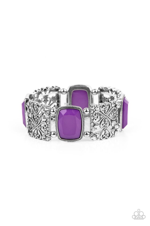 Colorful Coronation - Purple - Paparazzi Bracelet Image