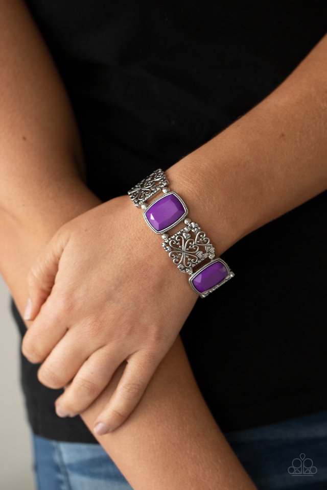 Colorful Coronation - Purple - Paparazzi Bracelet Image