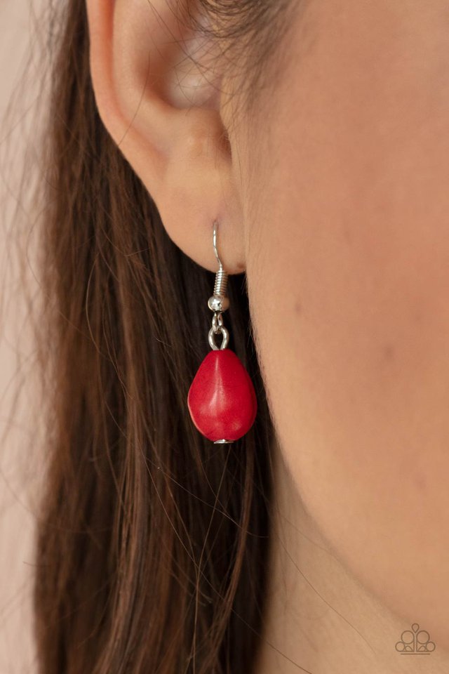 ​Here Today, PATAGONIA Tomorrow - Red - Paparazzi Necklace Image