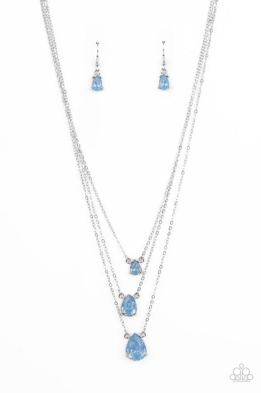 ​Dewy Drizzle - Blue - Paparazzi Necklace Image