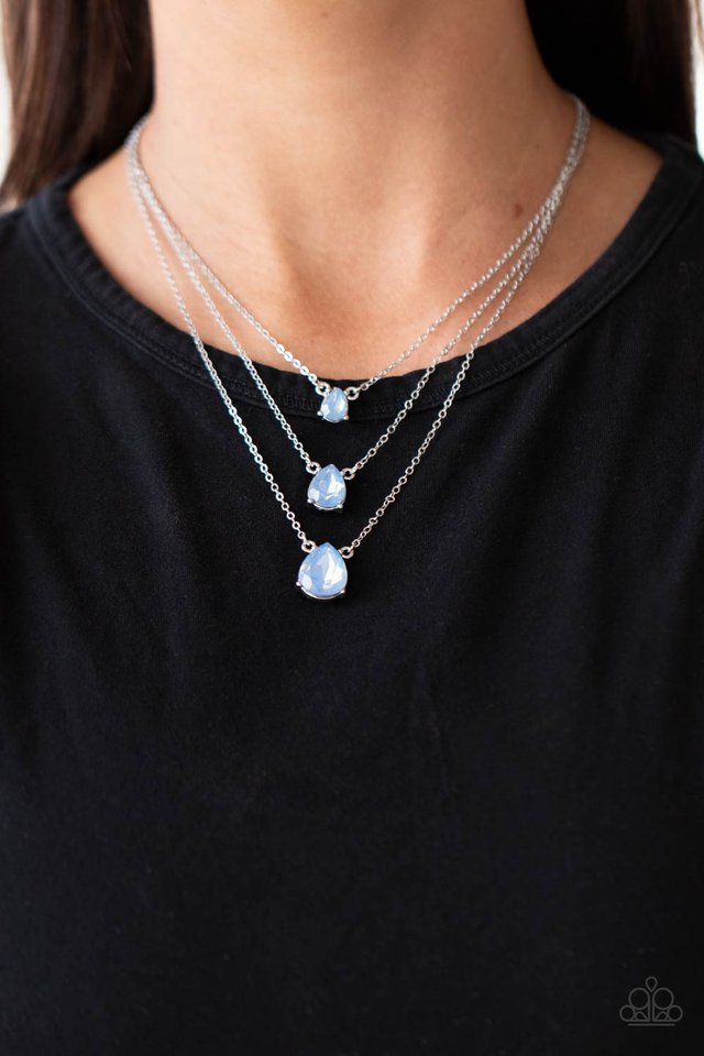 ​Dewy Drizzle - Blue - Paparazzi Necklace Image