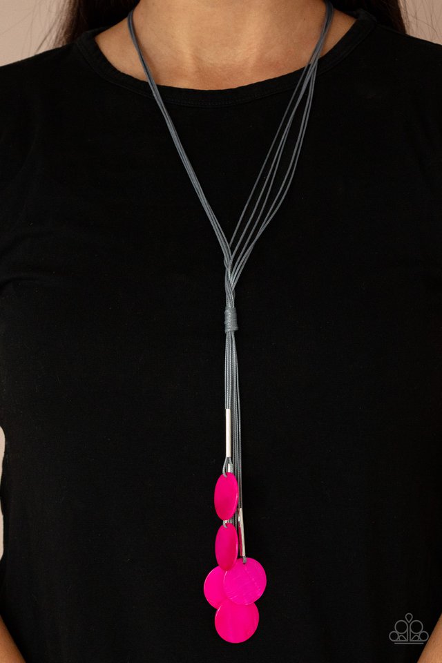 Tidal Tassels - Pink - Paparazzi Necklace Image