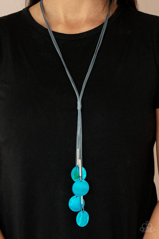 Tidal Tassels​ - Blue - Paparazzi Necklace Image