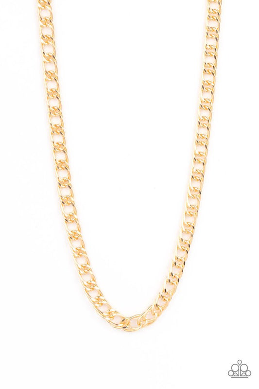 Ground Game - Gold - Paparazzi Necklace Image