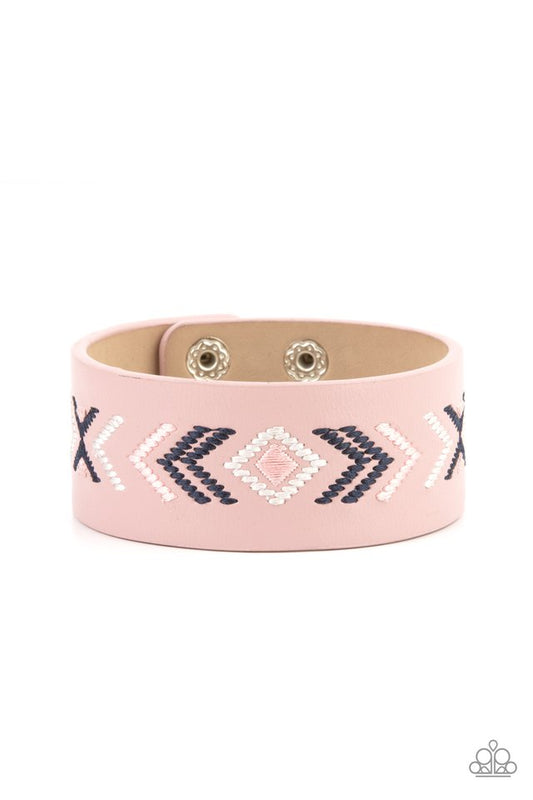 Cliff Glyphs - Pink - Paparazzi Bracelet Image