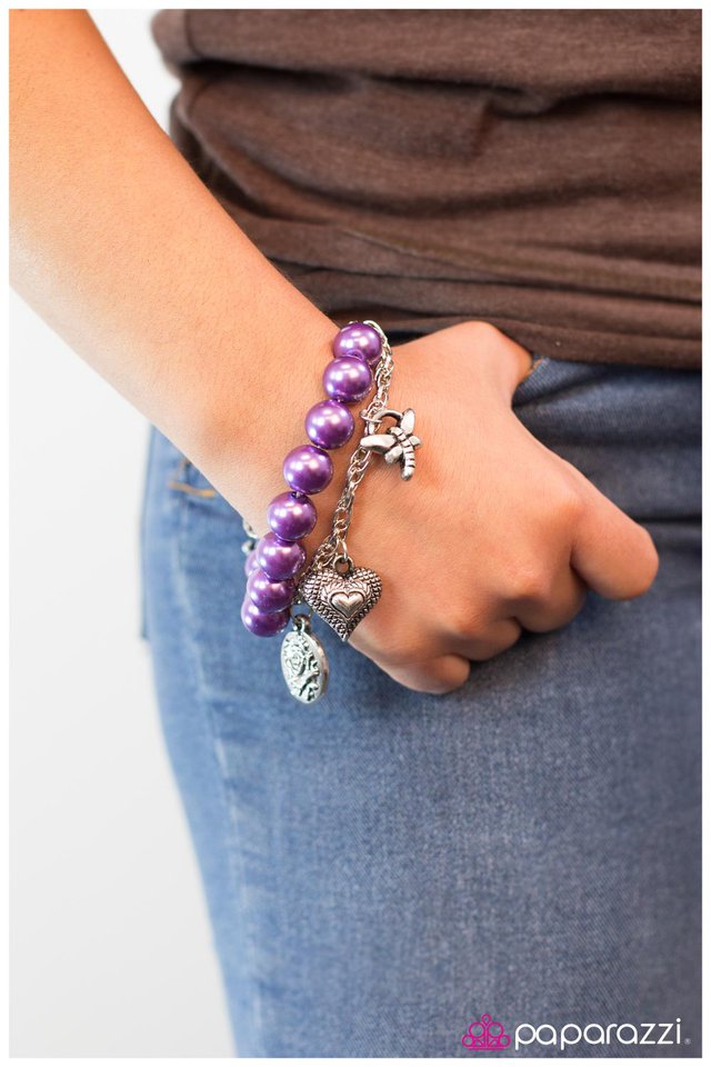 Paparazzi Bracelet ~ Oh, So Charming - Purple