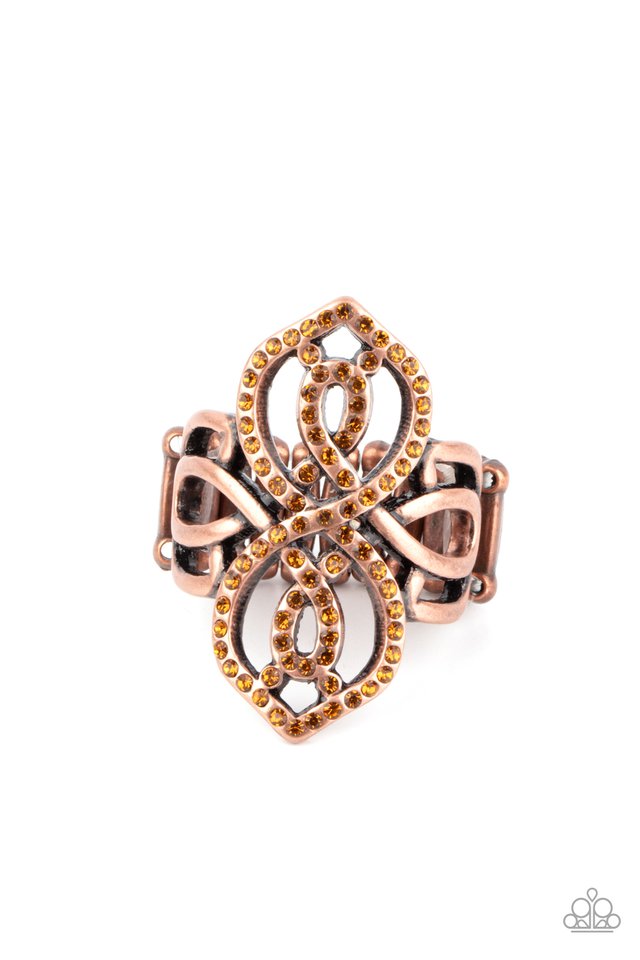 Duchess Drama - Copper - Paparazzi Ring Image