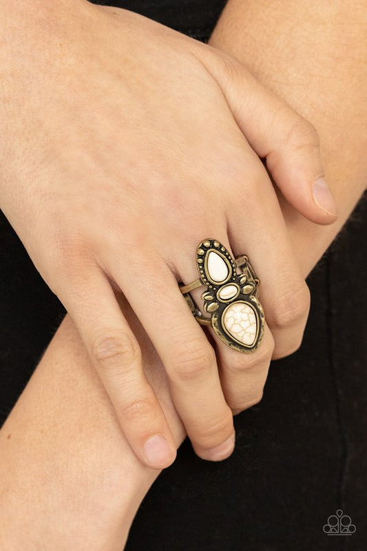 ​In a BADLANDS Mood - Brass - Paparazzi Ring Image