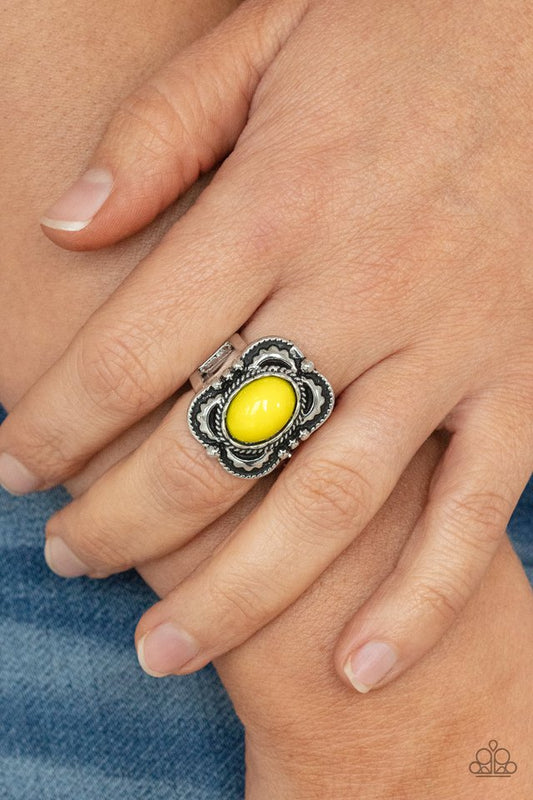 ​Vivaciously Vibrant - Yellow - Paparazzi Ring Image