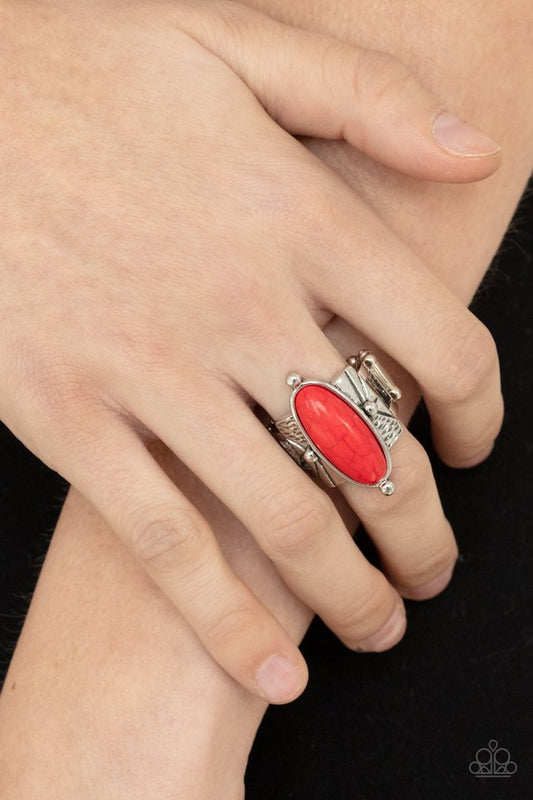 This BADLAND Is My BADLAND - Red - Paparazzi Ring Image