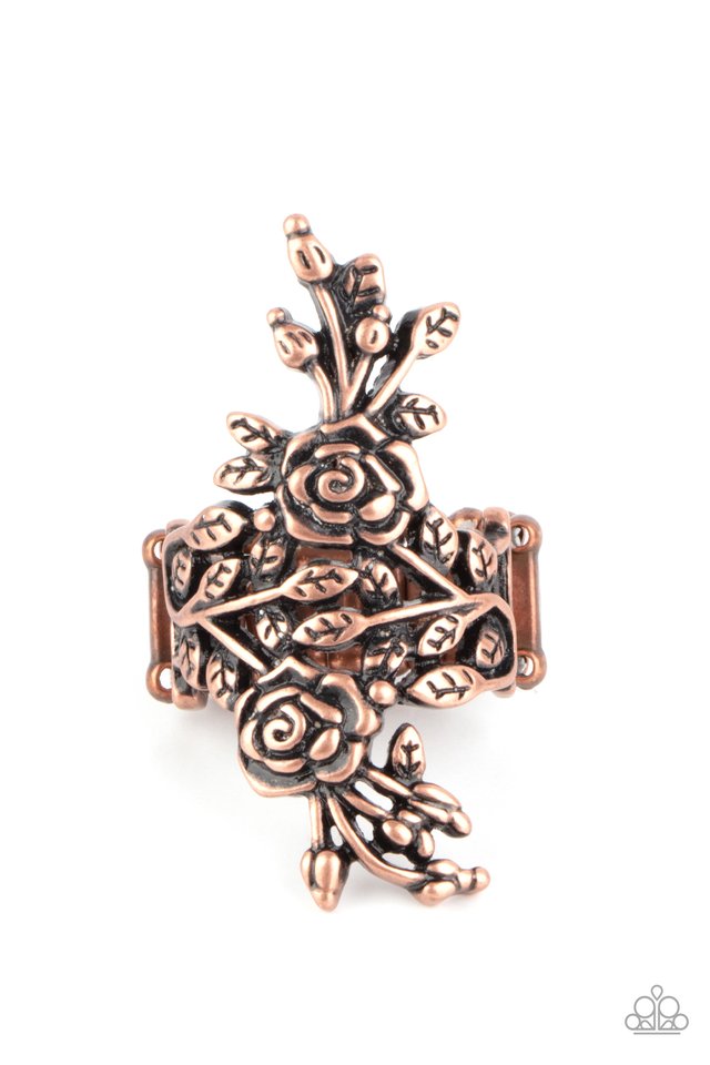 ​Rustic Rose Gardens - Copper - Paparazzi Ring Image