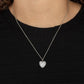 Pitter-Patter, Goes My Heart - Silver - Paparazzi Necklace Image
