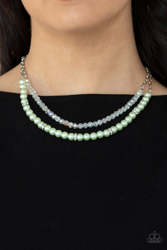 Parisian Princess - Green - Paparazzi Necklace Image