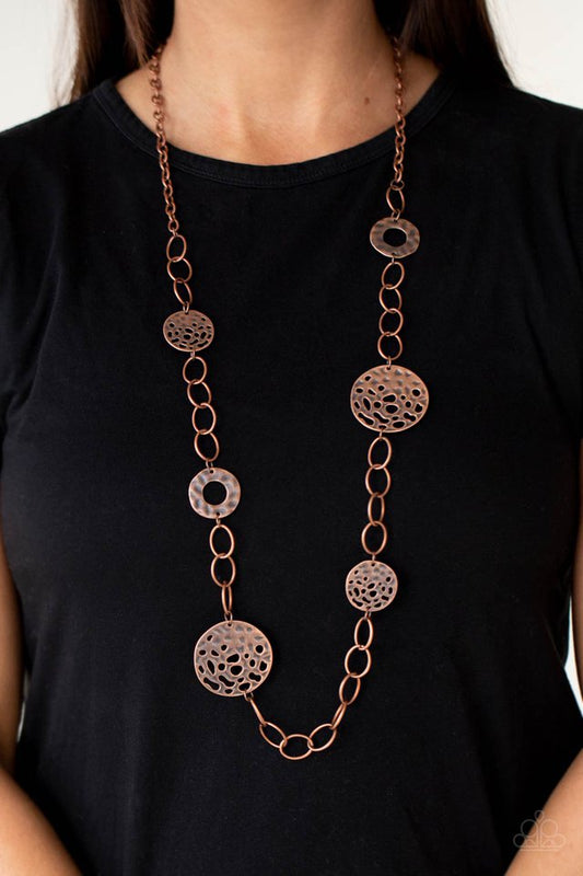 ​HOLEY Relic - Copper - Paparazzi Necklace Image