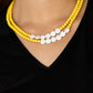 ​Extended STAYCATION - Yellow - Paparazzi Necklace Image
