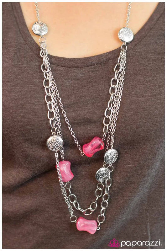 Paparazzi Necklace ~ Interstellar - Pink