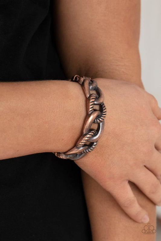 Bold Move - Copper - Paparazzi Bracelet Image