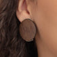 WOODWORK It - Brown - Paparazzi Earring Image
