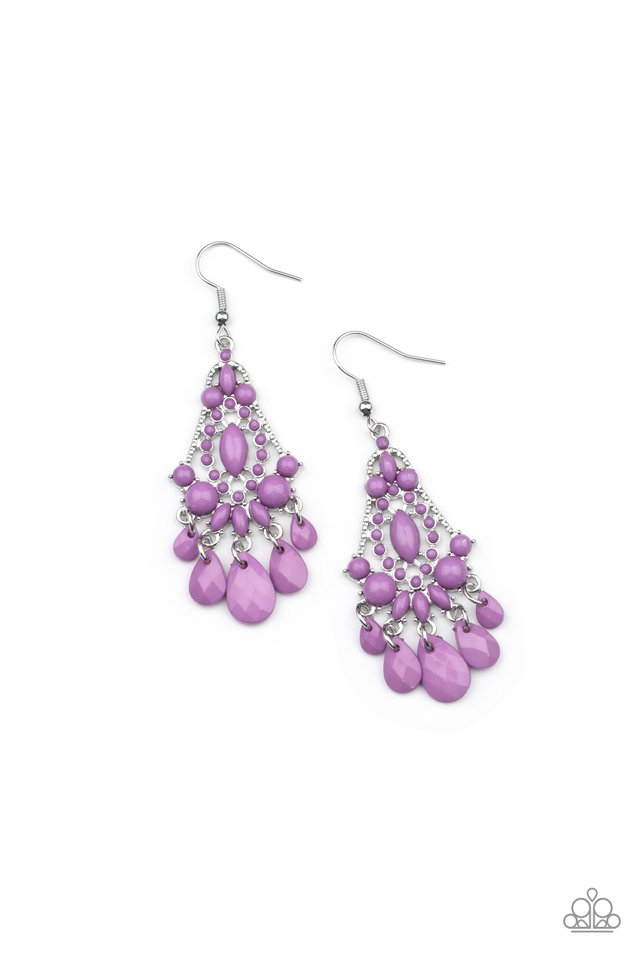 STAYCATION Home - Purple - Paparazzi Earring Image