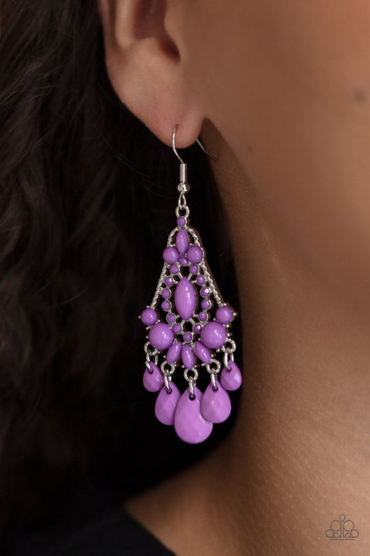 STAYCATION Home - Purple - Paparazzi Earring Image