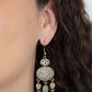 ​Get Your ARTIFACTS Straight - Brass - Paparazzi Earring Image